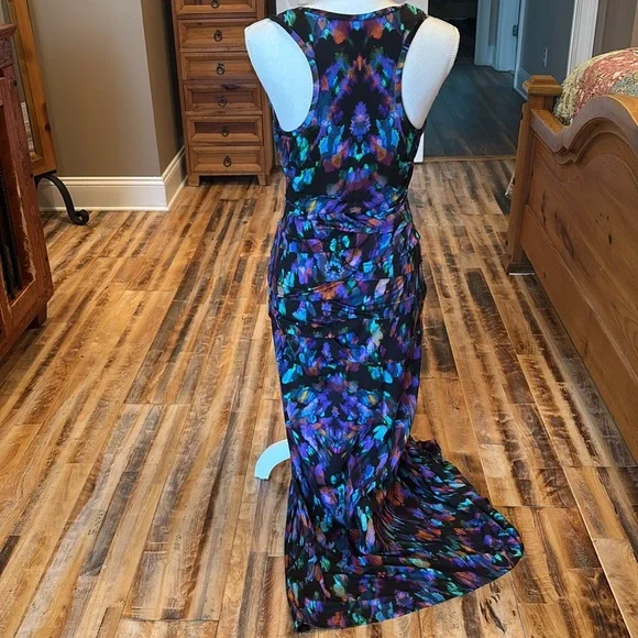 Nicole Miller Multicolor Sleeveless Maxi Dress size med - Picture 5 of 8